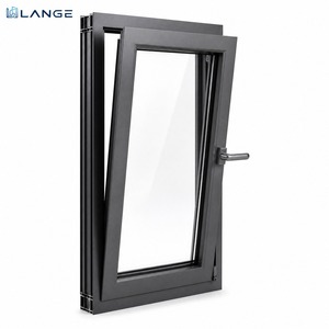 Fenêtres à battants inclinables et pivotants en alliage d'aluminium <span class=keywords><strong>LANGE</strong></span>, taille personnalisée, double vitrage, isolation thermique pour usage résidentiel et commercial - Product Image 1