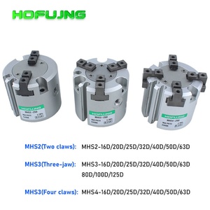 Cilindro Neumático de Doble Acción Serie MHS para Brazo Robótico Colaborativo, Nuevo, Pinza de Gas Neumática de Tres Mordazas - Product Image 4