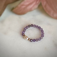 Perlen ring Schmuck Natürlicher Süßwasser perlen kristall Wasserdichte Edelstahl perlen Frauen Trend ring Kunden spezifischer Ring