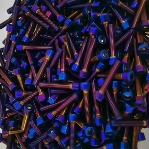 Tornillos de Cabeza Cilíndrica de Aleación de Titanio Gr5 con Recubrimiento de Zinc Azul, Fijaciones Roscadas con Cabeza Hexagonal para Ensamblaje de Bicicletas Eléctricas - Product Image 5