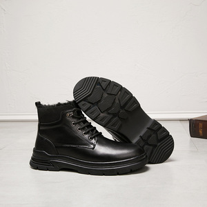 Botas de Lana Gruesa para Hombre - Nuevo Estilo de Invierno 2025, Botas de Algodón con Cordones y Suela Gruesa para Hombre, Cómodas y Cálidas, Ahora Disponibles - Product Image 6