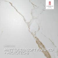 Dalles de sol en porcelaine Calacatta 1200x1200mm, surface mate, aspect marbre, 9mm, blanc doré, pierre artificielle, moderne, pour table, mur, cuisine