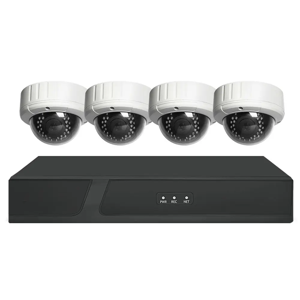 KIT CCTV 4CH 5MP POE NVR, Kamera IP Dalam Ruangan Tahan Keringat, Perekam Audio Video P2P, Sistem Pengawasan CCTV