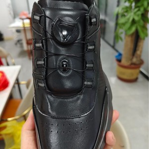 Chaussures bateau pour homme en cuir véritable, bout rond, à lacets, respirantes, couleur unie, toutes saisons, décontractées - Product Image 1
