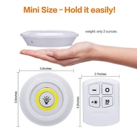 Clover 3W LED sans fil sous la lumière de l'armoire Dimmable garde-robe veilleuse avec télécommande capteur interrupteur chambre dortoir 50 +