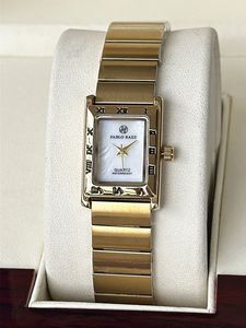 Lady square steel <b>bracelet</b> wristwatch - a light and luxurious minimalist watch with a <b>shell</b>-shaped dial. - Product Image 3