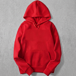 <b>Red</b> 100% Cotton Letter Printed Graphic Hooded Sweatshirt Pullover <b>Hoodie</b> with Front Pocket Loose Fit for Autumn - Product Image 1