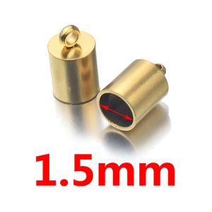 Wholesale DIY <b>Bracelet</b> Necklace Jewelry <b>Making</b> Accessories Stainless Steel Leather End Cap Pendant Clock <b>Bead</b> Chain End Caps - Product Image 6