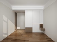 Armoire de chambre moderne de luxe pour enfant, 2 portes, avec rangement ouvert pour chaussures, système de rangement en bois personnalisé