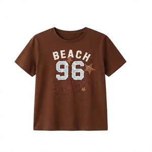 Men Short Sleeve Cotton T-Shirt Regular Fit Casual O-Neck Graphic Tee with Letter Print Front <b>Design</b> OEM ODM - Product Image 2