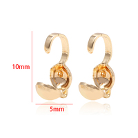 Boucle en plaqué or 14K pour la fabrication de bracelets et colliers, vente en gros d'usine, 10 pièces