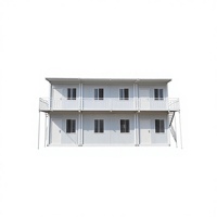 Maison modulaire préfabriquée à deux étages en conteneur maritime, 2 chambres, en acier léger, pour jardin extérieur, salle de sport, studio, bureau, abri, cour, centre commercial