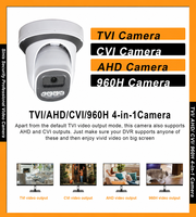 Caméra de sécurité analogique 1080P, 4-en-1 (TVI/CVI/AHD/CVBS), vision nocturne IR, micro intégré, métal et plastique, NTSC, IP67, étanche