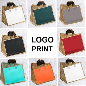 Bolsas <span class=keywords><strong>de</strong></span> Compras <span class=keywords><strong>de</strong></span> Plástico con Asa, Reutilizables, Ecológicas, <span class=keywords><strong>de</strong></span> LDPE, con Logotipo Personalizado Impreso en la Base, para Tiendas <span class=keywords><strong>de</strong></span> Ropa y Regalos - Product Image 2