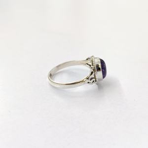 แหวนพลอยอเมทิสต์ เงินแท้ 925 แหวนพลอยปรับขนาดได้ งานแฮนด์เมด คอลเลคชั่นแหวนสวยๆ เครื่องประดับเงิน ราคาขายส่ง - Product Image 5