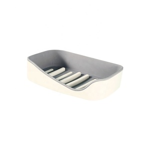 Caja de jabón de drenaje de baño para colgar en la pared, soporte de almacenamiento para <span class=keywords><strong>ducha</strong></span> de baño, jaboneras autoadhesivas de succión creativas de plástico - Product Image 4