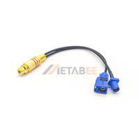 RCA zu Dual Fakra C Kabel RG174 20cm