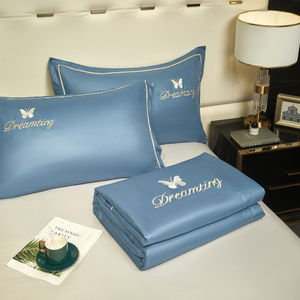 Kit de ropa de <span class=keywords><strong>cama</strong></span> de dormitorio agradable a la piel de estilo europeo y americano de seda helada lavable suave al por mayor - Product Image 3
