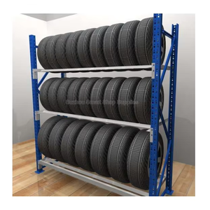 Étagère à pneus métallique robuste à 3 niveaux, réglable, pour entrepôt automobile, rangement de roues - Product Image 3