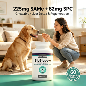 Tabletas Masticables Blandas <span class=keywords><strong>para</strong></span> la Desintoxicación del Hígado de Perro OEM - SAMe 225mg Silybin, Suplemento Antiinflamatorio y de Regeneración Hepática <span class=keywords><strong>para</strong></span> <span class=keywords><strong>Perros</strong></span> Mayores - Product Image 5