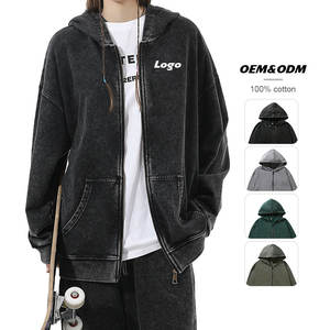 بالجملة بلوفرات بغطاء رأس بسحاب فارغ للرجال عالية الجودة كبيرة الحجم بسوستة مخلل سترات بغطاء رأس للنساء - Product Image 3