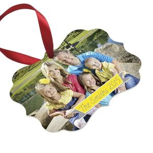 Adornos Navideños Colgantes de Doble Cara, Personalizados, Blancos, Duraderos, de MDF para Sublimación, con Etiqueta en Forma de Benelux - Product Image 1