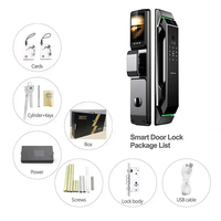 Tuya Fingerabdruck-Smart-Türschloss mit Kamera, 3D-Gesichtserkennung, Fingerabdruck-Digitalschloss, Mobiltelefonsteuerung, 7 Entsperrmöglichkeiten