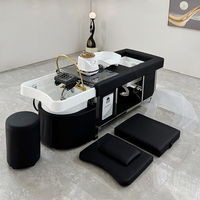 Lit de lavage et de soin pour salon, avec circulation d'eau, spa pour les pieds, thérapie capillaire, pédicure, massage thaïlandais, spa capillaire et fonction vapeur
