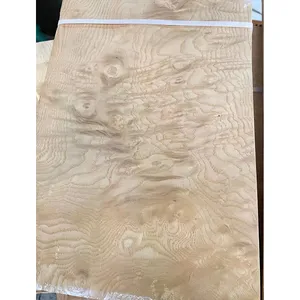 0.50mm Natural American White Ash Burl Wood Veneer With Fleece/paper Back At Customized Size