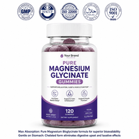 Gummies de glycinate de magnésium en vrac, formule chélatée à absorption élevée, doux pour l'estomac, complément pour la santé digestive