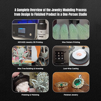 Imprimante 3D NOVA3D GEM3 MAX de qualité industrielle pour bijoux, bracelets ajourés complexes, modèles de bracelets ajourés en filigrane, modèles de moulage à la cire perdue