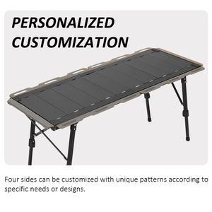 Hot Bán Ngoài Trời Có Thể Điều Chỉnh Trọng Lượng Nhẹ Dã Ngoại Hàn Quốc BBQ Nướng Bảng Xách Tay Có Thể Gập Lại Nhôm Cắm Trại Igt Chiến Thuật Bảng - Product Image 6