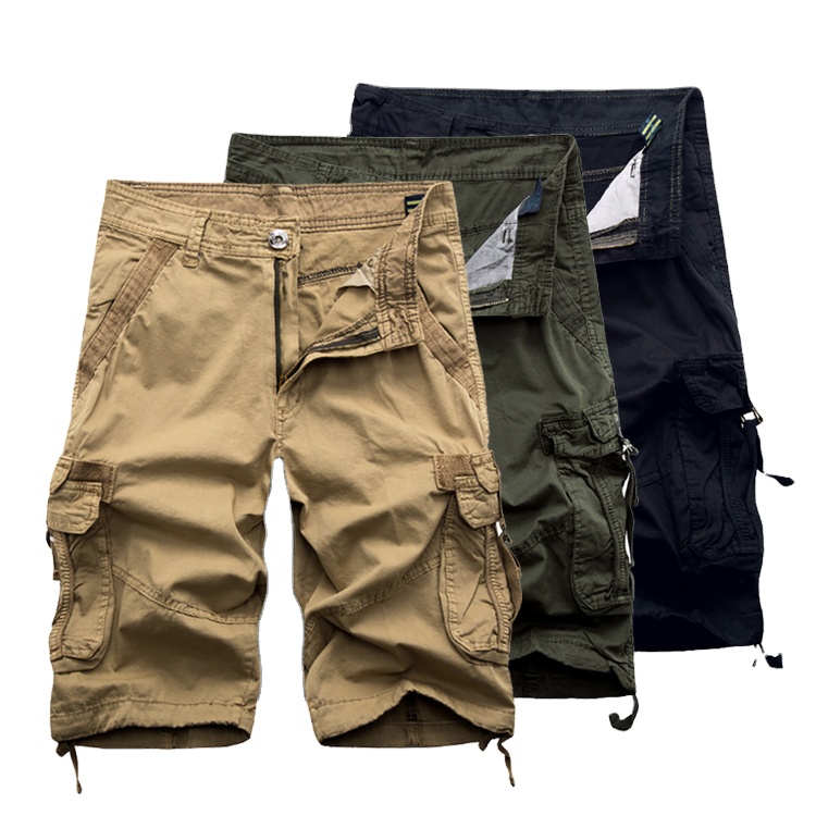 Cotton Cargo Short Pants - Summer Six Pockets Men's Shorts