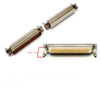 Konektor HDP62 D-SUB 62 Pin Male Female Sudut Kanan Pemasangan PCB Pin Solid Berlapis Emas Mur Depan 6mm 12mm 19mm Standoff Kuningan