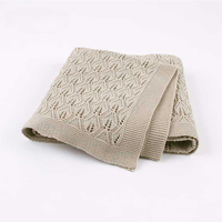 Versátil 100% algodón tejido Crochet Heirloom cochecito cuna Swaddle niño manta punto cuatro estaciones uso diseño perforado