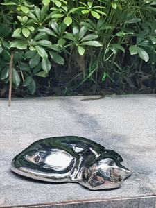 厂家直销可定制现代风格不锈钢猫雕塑抛光工艺 - Product Image 2