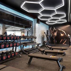 Dimmable Nid D'abeille Plafonniers Luces Hexagonal LED Lumières pour Salon De Coiffure Salon De Coiffure 8 Grille Système DIY Hexagone Éclairage - Product Image 4