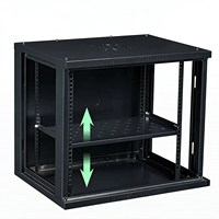 Armoire serveur double usage murale ou sur pied de 19 pouces, profondeur 0,8 m, en acier laminé à froid SPCC, modèle standard, armoire réseau.