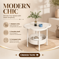 Table basse en plastique crème simple et moderne, étagère de rangement mobile, armoire d'angle créative, table de chevet pour salon, chambre à coucher
