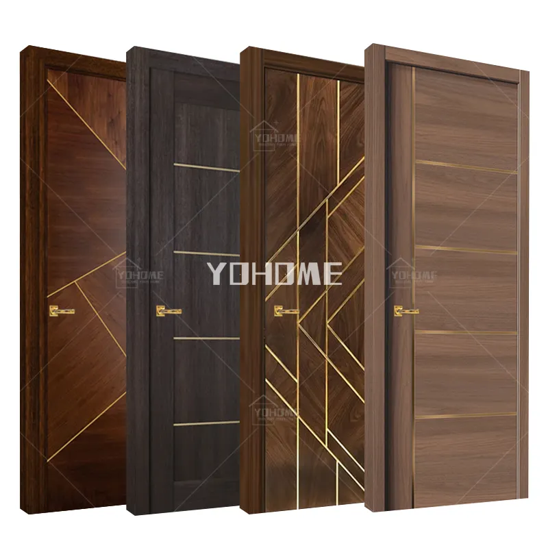 Porte interne in legno Foshan che producono porte interne moderne in mdf con telaio
