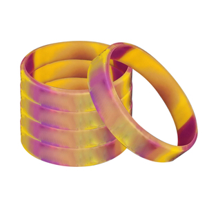 โลโก้ที่กำหนดเอง1 "นิ้วซิลิโคนสายรัดข้อมือซิลิโคนแบบสลักลายนูนโลโก้แถบยางสีเหลือง - Product Image 5