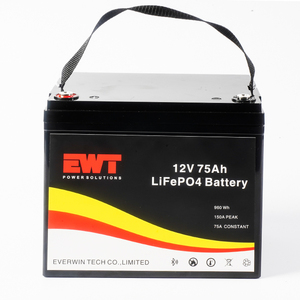 12V 75Ah lityum demir fosfat pil Lifepo4 Lifepo4 12.8V 75Ah Li-ion elektrikli bisiklet e-scooter pil paketi 48v 60v AKKU - Product Image 2