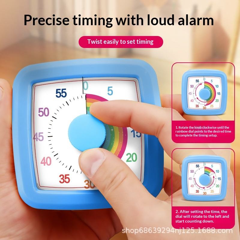 Visual Countdown Aid Blue Cartoon Style Visual & Countdown Timer Self-Discipline Tool for ...