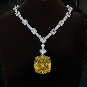 Collar con colgante de Plata de Ley 925, joyería de diseño de Animal de piedra amarilla - Product Image 3