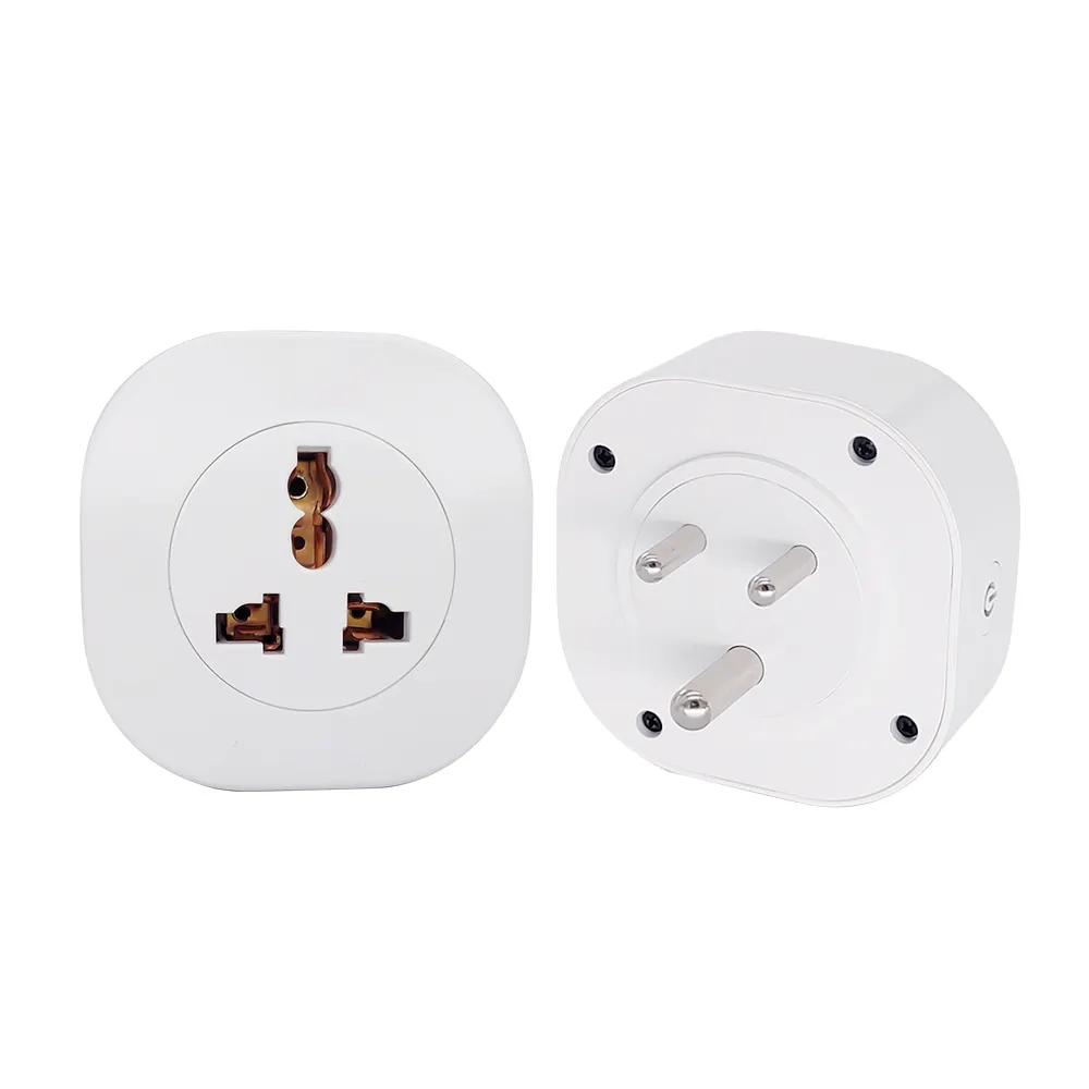 Tuya Zigbee Smart Socket South Africa India Plug with Power Monitor 16A Supports Alexa Voice Remote Control