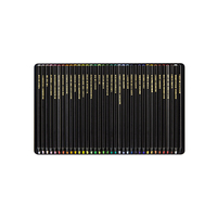 Ensemble de crayons de couleur hexagonaux en bois de tilleul personnalisable de 36 couleurs, fournitures professionnelles pour artistes, boîte en métal, Leadur, commande en gros, réduction