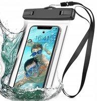 Étui de téléphone étanche certifié IPX8 en PVC transparent, sac de protection en gros pour sports nautiques, rafting, plongée, piscine