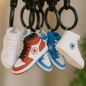 พวงกุญแจรองเท้าผ้าใบ 3 มิติ รุ่นฮิต สำหรับ Jordan Dunks ทำจาก PVC และยางผสมโลหะ พร้อมกล่อง - Product Image 6