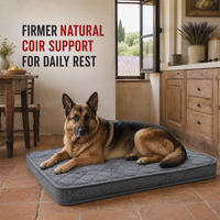 Matelas Orthopédique Naturel pour Chien, Gris, Matelassé, Soutien Ferme, Lit pour Animaux de Compagnie, Idéal pour les Maisons de Style Ferme Européen