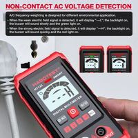HABOTEST HT123 Multimeter Digital, alat perbaikan kecil otomatis Mini cerdas dengan kemampuan lintas batas